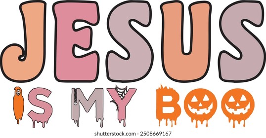 Jesus é meu vetor de arte Boo 