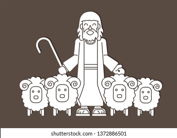Jesus is my shepherd graphic vector