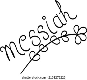 Jesus name calligraphy design for print or use as poster, card, flyer, sticker, tattoo or  T Shirt