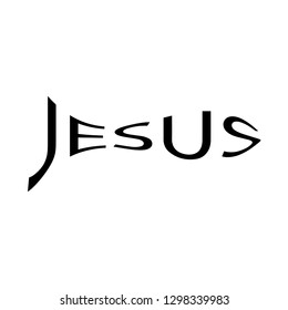 Jesus name text design, typography for print or use as poster, flyer or t shirt 