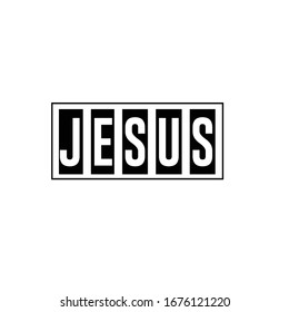 Jesus name text design, typography for print or use as poster, card, flyer or T Shirt