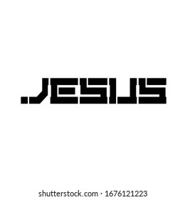 Jesus name text design, typography for print or use as poster, card, flyer or T Shirt