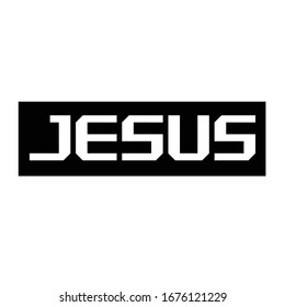 Jesus name text design, typography for print or use as poster, card, flyer or T Shirt