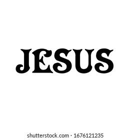 Jesus name text design, typography for print or use as poster, card, flyer or T Shirt
