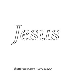 Jesus name text, typography for print or use as poster, flyer or T shirt