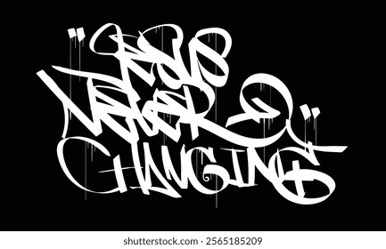 JESUS NEVER CHANGING graffiti tag style design