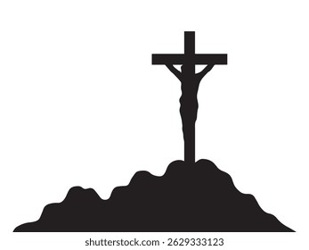 Jesus on the Cross Black and White