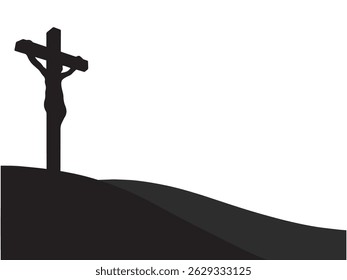Jesus on the Cross Black and White