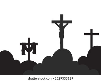 Jesus on the Cross Black and White