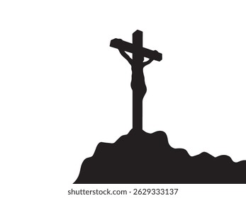 Jesus on the Cross Black and White