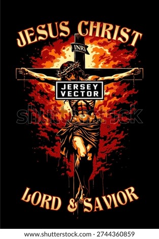 JESUS ON THE CROSS VECTOR STYLE DESIGN