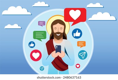 Jesus online chat, mobile phone