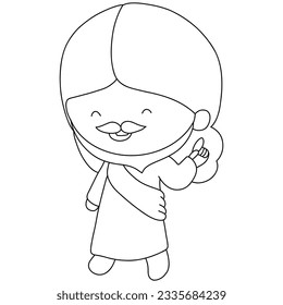 Jesus outline Divine Love and Redemption Jesus Cartoon with Kids Illustration.bible story class coloring page for kids.