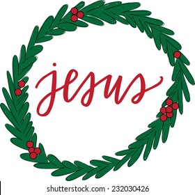 Jesus is the reason for the season Christmas wreath 