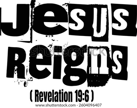 Jesus Reigns Elegant Bible Verse Typography Template