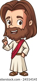 Jesus saying something important vector illustration