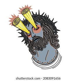 jesus seamless pattern in vector.