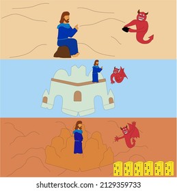 Jesus war in der Wüste versucht