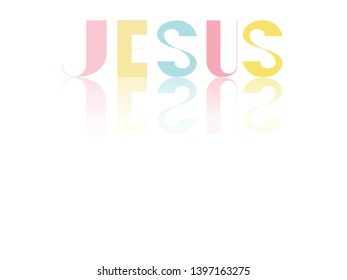 Jesus text on background. calligraphy illustration 
