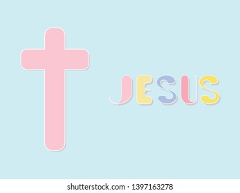 Jesus text on background. calligraphy illustration 
