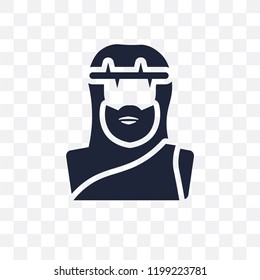 Jesus transparent icon. Jesus symbol design from Religion collection. Simple element vector illustration on transparent background.
