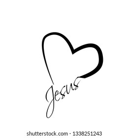 Jesus, typography for print or use as poster, flyer or T shirt