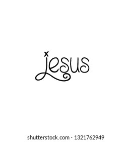 Jesus, typography for print or use as poster,flyer or T shirt