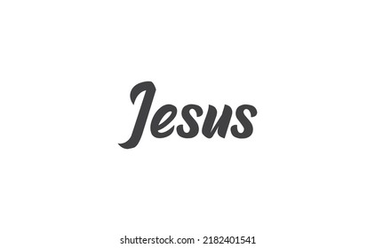 Jesus Vector Calligraphy Lettering Faith Lord Stock Vector (Royalty ...