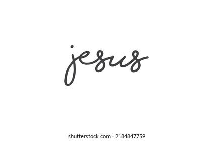 Jesus Vector Calligraphy Lettering Faith Lord Stock Vector (Royalty ...