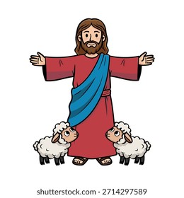 Jesús Vector, Jesús Cordero de Dios Vector, Jesús es mi Ilustración vectorial Pastora, Ilustración vectorial Cristiana.