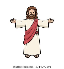 Jesus Vector, Jesus Lamb of God Vector, Jesus is my Shepherd Vector Illustration, Christianity Vector Illustration.