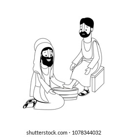 Jesus Washing The Feet Of An Apostle