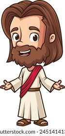 Jesus welcoming everyone vector illustration