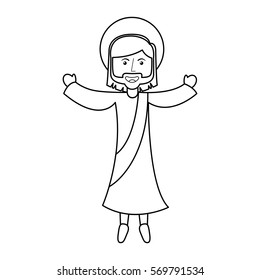 jesuschrist avatar character icon vector illustration design