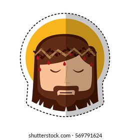 jesuschrist avatar character icon vector illustration design