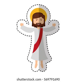 jesuschrist avatar character icon vector illustration design