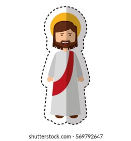 jesuschrist avatar character icon vector illustration design
