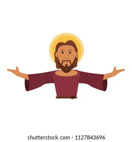 Jesuschrist cartoon isolated