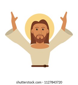 Jesuschrist cartoon isolated