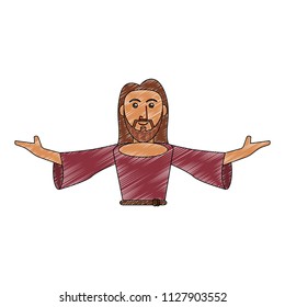 Jesuschrist cartoon isolated scribble