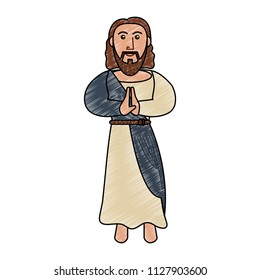 Jesuschrist cartoon isolated scribble