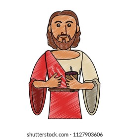 Jesuschrist cartoon isolated scribble