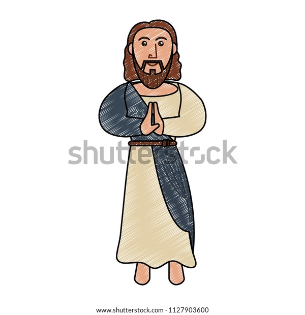 Jesuschrist Cartoon Isolated Scribble Stock Vector (Royalty Free ...