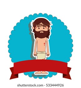 jesuschrist character isolated icon