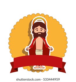 jesuschrist character isolated icon