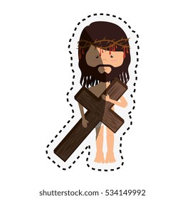 jesuschrist character isolated icon