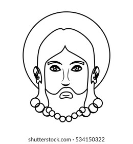 jesuschrist character isolated icon