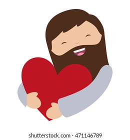 jesuschrist character isolated icon vector illustration design