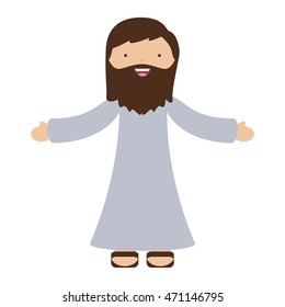 jesuschrist character isolated icon vector illustration design