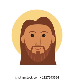 Jesuschrist face cartoon